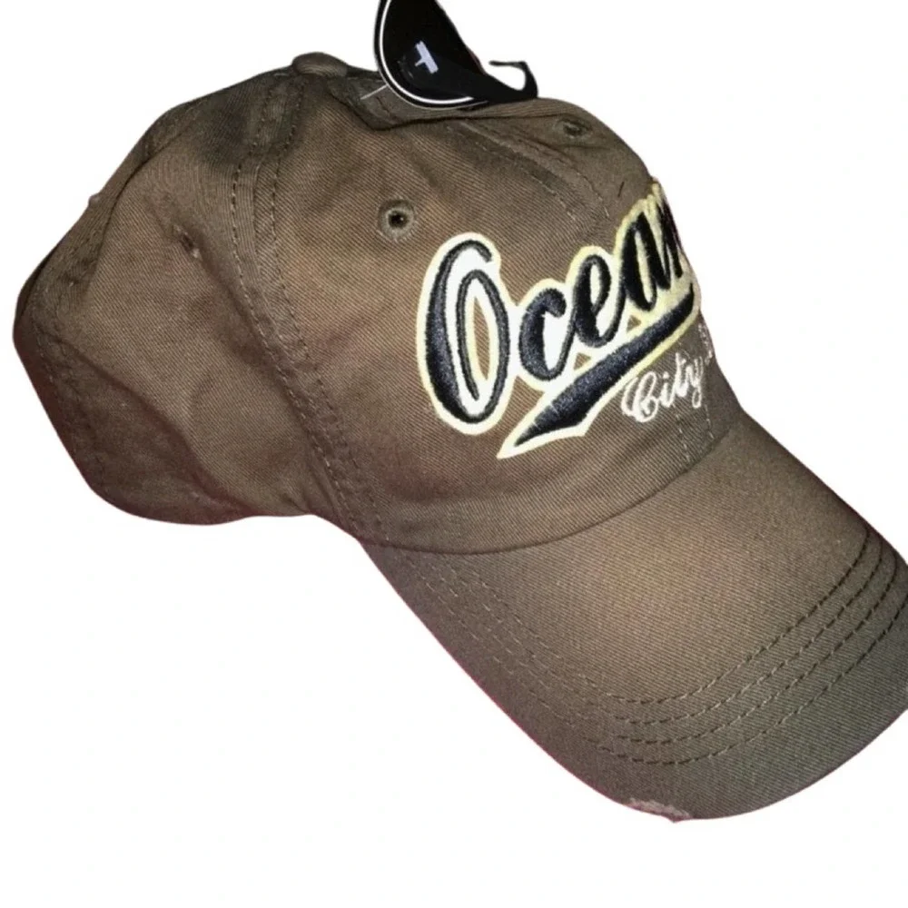 NEW! Brown Ocean City Ball Cap Hat Baseball Cap Vacation Unisex